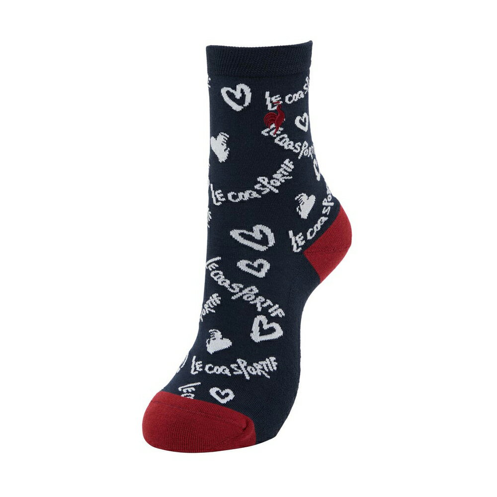ルコック（le_coq_sportif） 手書きロゴ柄 ショート丈ソックス LG5FSO02L レディースソックス 25 秋冬モデル