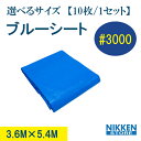ブルーシート シート 3.6m × 5.4m 3600 5400 アウトドア 厚手 レジャー 養生シート 防水 作業 イベント 災害 現場 防災 工具 台風 BBQ お花見 ピクニック DIY 雨除け 台風対策 #3000 敷物 建築 建設 シート 現場用 建築資材 作業用品 業務用 建設現場 プロ用 作業現場 日建