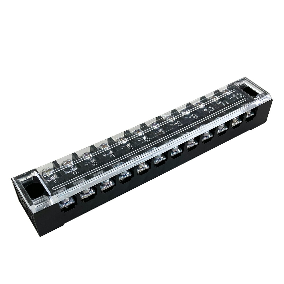 Rakuten - 固定端子台 N-1512 15A 12極 10個入り 取付ねじサイズM3 長さ128.5mm 幅22mm (日機直販)