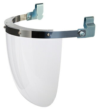 防災面　93S金具H付(透明)　93SH-C　NIKKO　安全帽取付タイプ　006-1031【NIKKOオリジナル】金具に差し込むヘルメット取付式防災面。