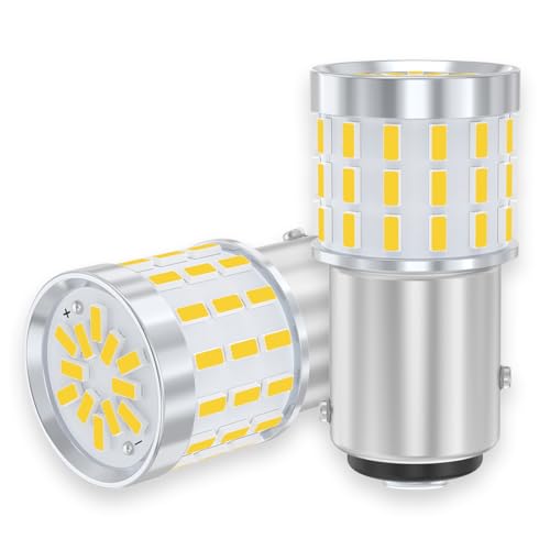 S25 ダブル LED バルブ 12V-24V BAY15D P21/5W 54連3014SMD ホワイト 6000K テールランプ ブレーキランプ 高輝度 680lm 無極性 車検対応 汎用 2個セット