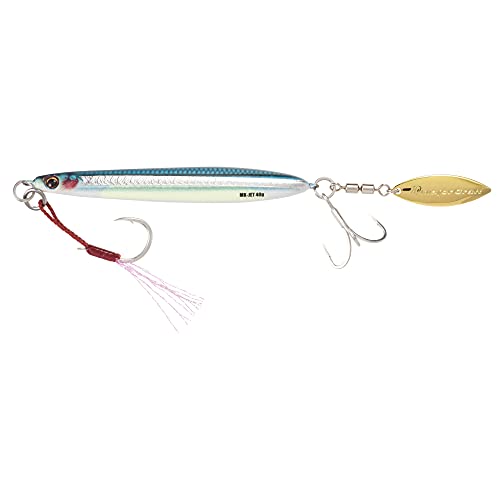 40g・#87 ライブ腹グローキビナゴ 40g MAKI-JET40L #87・・Color:#87 ライブ腹グローキビナゴStyle:40g・ジグパラで人気の超リアルカラーのライブベイトカラーが巻くだけ簡単ジグ「マキジグ」にも登場！ノーマルカラーに反応が悪い日中でも、ライブベイトカラーだと反応が良いと驚かれたアングラーも多いようです。ジグが暴れずにアピールするマキジグ・ライブベイトカラーだと更なる反応が得られることでしょう。低活性時や気難しいマイクロベイトパターンこそマキジグの超リアルライブベイトカラーがオススメです。日中に強いマキジグ・ライブベイトカラーでライバルに差をつけてみませんか。・重さ（g）：40・COLOR：#87 ″LIVE HARAGLOW KIBINAGO・サイズ（）：80・リア重視が驚異の飛距離と素早いフォールで、チャンスを逃がしません。ジグに対して垂直なアイでキャスト＆フォール時にフックとブレードを一体化、最大級の飛距離を叩き出します。ロングボディがサワラ・サゴシ狙いにおススメです。ジグパラで人気の超リアルカラーのライブベイトカラーが巻くだけ簡単ジグ「マキジグ」にも登場！ノーマルカラーに反応が悪い日中でも、ライブベイトカラーだと反応が良いと驚かれたアングラーも多いようです。ジグが暴れずにアピールするマキジグ・ライブベイトカラーだと更なる反応が得られることでしょう。低活性時や気難しいマイクロベイトパターンこそマキジグの超リアルライブベイトカラーがオススメです。日中に強いマキジグ・ライブベイトカラーでライバルに差をつけてみませんか。