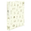 ナカバヤシ 背丸ブック式/L判3段/240枚収納(アンティークイラスト)BPL-240-5-V ホワイト 送料 無料