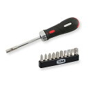 トネ(TONE) ラチェットドライバーセット RD10S ビット差込 &6.35mm(1/4) ブラック 内容12点 送料 無料