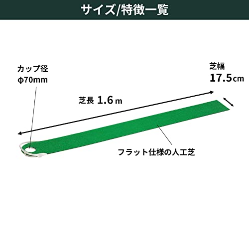 Tabata(タバタ) ゴルフ フラットパターマット 1.6 GV0139 パターマット パター練習...