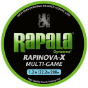 Rapala(ラパラ) PEライン ラピノヴァX マルチゲーム 200m 1.2号 22.2lb 4本編み ライムグリーン RLX20 送料 無料