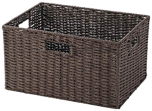 ちどり産業(Tidorisangyou) バスケット ダークブラウン 36×26×H20cm 送料　無料