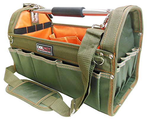 ・カーキ DT-SRB-420KH・●本体寸法：約H250×W420×D205mm ●重量：約1650g(ショルダーベルト含む) ●ハンドルまでの長さ：約110mm・●ポケット 外側11ヶ所・内側3ヶ所/ホルダー　14ヶ所/コンベックスホルダー/テープフッカー　2ヶ所/ペンホルダー　2ヶ所●バッグ内外に各種ポケット付きで抜群の収納力。
