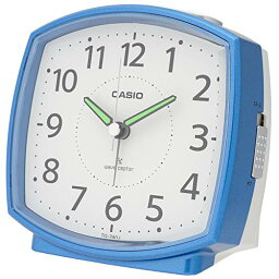 CASIO カシオ 置時計 電波時計 アナログ ベル音アラーム　ブルー・TQ-740J-2JF 送料　無料