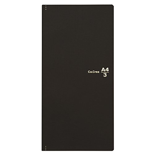 プラス ノート メモ帳 方眼 5mm カ.クリエ A4×1/3 プレミアムクロス マットブラック 77-926 送料 無料