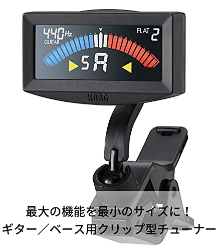 KORG(コルグ) ギター/ベース用 クリップチューナー PitchCrow-G AW-4G BK ブラック...