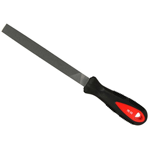 SK11 鉄工用ヤスリ ソフトグリップ 荒目 平 150mm 柄付き 送料　無料