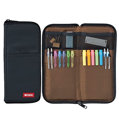 リヒトラブ ペンケース フラットタイプ 黒 A7652-24 送料　無料