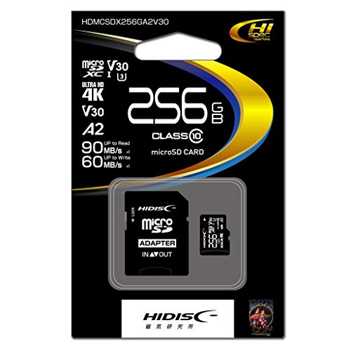 HIDISC microSDXCJ[h 256GB CLASS10 UHS-I Speed class3 A2Ή HDMCSD @