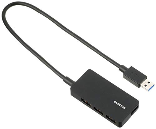・ブラック U3HS-A420SBK・Surface(TM)やWindows(R)タブレットに接続することで、USB3.0に対応したUSBメモリやカードリーダー、ハードディスクなどが使用できる4ポートUSB3.0ハブです。・外付けハードディスクやBD/DVDドライブなどの消費電力の大きい機器を安定動作させられるACアダプター付きセルフパワータイプです(※)。・※スマートフォンやタブレットの急速充電には対応しておりません。急速充電を使用される場合は、急速充電に対応したAC充電器を別途ご用意ください。・※付属の専用ACアダプター以外を使用しないでください。・転送速度5Gbpsと従来のUSB2.0の約10倍の転送速度(理論値)を実現するUSB3.0に対応しています。説明 商品紹介 【 仕様 】 ■インターフェイス:USB3.0(USB2.0インターフェース接続時は、USB2.0互換で動作、USB1.1インターフェース接続時はUSB1.1互換で動作) ■コネクタ形状:パソコン側(アップストリームポート):USB A(オス)×1、USB機器側(ダウンストリームポート):USB A(メス)×4 ■対応OS:Windows 11/10/8.1/7/Vista/XP、macOS Ventura 13/macOS Monterey 12/macOS Big Sur 11/macOS Sierra 10.12 ※各OSのアップデートや、サービスパックのインストールが必要になる場合があります。 ■最大転送速度:USB3.0スーパースピード/5Gbps(理論値)、USB2.0ハイスピード/480Mbps(理論値)、USB1.1フルスピード12Mbps(理論値) ■アップストリーム(パソコン側)ポート数:1 ■ダウンストリーム(周辺機器側)ポート数:4 ■USBケーブル方式:USB3.0 ■USBケーブル長:約30cm(コネクターを除く) ■電源方式:セルフパワー ■供給可能電流:USB3.0接続セルフパワー時:4ポート合計3 600mA以内(各ポート900mA未満)バスパワー時:4ポート合計720mA以内(各ポート180mA未満) ■DCケーブル長(付属ACアダプター):約90cm(コネクターを除く) ■カラー:ブラック ■外形寸法:約幅75.0×奥行37.0×高さ12.0mm(ケーブルを除く) ■重量:約70g ■動作環境:温度5~40℃、湿度30~80%(結露なきこと) ■付属品:専用ACアダプター ■使用可能地域:本製品は日本国内の電源を想定して設計されていますので、日本国外ではご使用いただけません。 ■電気用品安全法:PSE適合(ACアダプター) ■保証期間:6カ月 【 説明 】 ■Surface(TM)やWindows(R)タブレットに接続することで、USB3.0に対応したUSBメモリやカードリーダー、ハードディスクなどが使用できる4ポートUSB3.0ハブです。 ■外付けハードディスクやBD/DVDドライブなどの消費電力の大きい機器を安定動作させられるACアダプター付きセルフパワータイプです(※)。 ■※スマートフォンやタブレットの急速充電には対応しておりません。急速充電を使用される場合は、急速充電に対応したAC充電器を別途ご用意ください。 ■※付属の専用ACアダプター以外を使用しないでください。 ■転送速度5Gbpsと従来のUSB2.0の約10倍の転送速度(理論値)を実現するUSB3.0に対応しています。 ■USB3.0対応のパソコン・機器であれば、大量のデータも高速に転送可能です。 ■USB2.0/1.1でも使用できるので、USB2.0/1.1対応のパソコン・機器でもそのまま接続可能です。 ■デスクまわりですっきり使え、収納にも便利な薄型コンパクト設計です。 ■フロントの3ポートに加え、サイドに1ポートを装備し、幅広のUSB機器を接続するのに便利です。 ■取り回ししやすく、タブレットでの使用に適したケーブル長約30cmです。 ■本製品はUSBポートを増設するための製品です。本製品を使用してスマートフォン・タブレットを充電することは適していません。 【商品に関するお問い合わせ】 エレコム総合インフォメーションセンター TEL. 0570-084-465 FAX. 0570-050-012 受付時間 / 10:00~19:00 年中無休 ご注意（免責）＞必ずお読みください ※本製品は日本国内の電源を想定して設計されていますので、日本国外ではご使用いただけません。