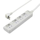 エルパ (ELPA) LEDランプスイッチ付タップ 電源タップ 延長コード 125V 2m 4個口 WLS-LU42EB(W) 送料 無料