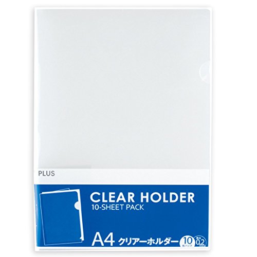プラス クリアホルダー A4 10枚パック FL-213HO 88-517 透明 0.2mm厚 送料　無料