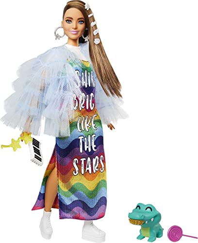 バービー(Barbie) ファッションアップ レインボードレス 【着せ替え人形】【関節が曲がる】【ドール アクセサリー】【3歳~】 G 送料 無料