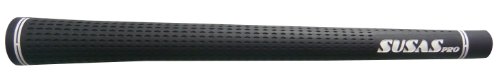 ・ブラック 全長:26.8cm SUSASpro-FT-BKP・原産国:日本・グリップ:スチレン系エラストマー樹脂・素材:スチレン系エラストマー樹脂・性別:男性/女性・全長:約26.8cm、重量:約50gSUSAS独自の新素材、スチレン系エラストマーを使用したグリップ。素材を生かした優れたホールド感・高耐摩擦性・クリーニング性が特長。また、水分は素材内部に浸透することなく表面で弾きます。生産及び品質管理はすべて日本で行われています。スコットランドに拠点を置くR&Aによるルール裁定取得済み。