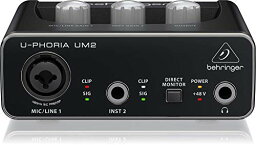 ベリンガー 2入力2出力 USBオーディオインターフェース ブラック 1-Channel UM2 U-PHORIA 送料　無料