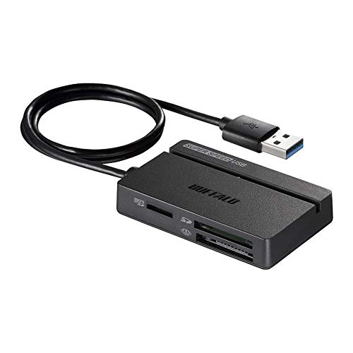 バッファロー BUFFALO USB3.0 マルチカードリーダー SDXC スタンダードモデル ブラック BSCR108U3BK 送料　無料