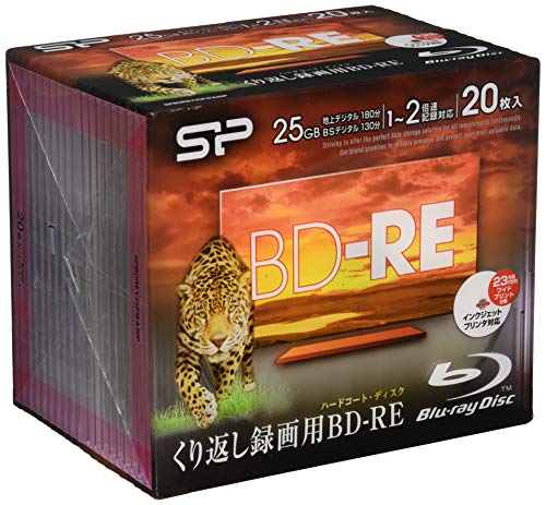 SP Silicon Power シリコンパワー くり返し録画用 ブルーレイディスク BD-RE 25GB 1-2倍速 印刷対応ホワイ 送料　無料
