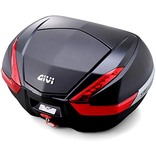 GIVI(ジビ) バイク用 リアボックス モノキー 47L V47NN 未塗装ブラック(カーボン調パネル) レッドレンズ 92471 送料　無料