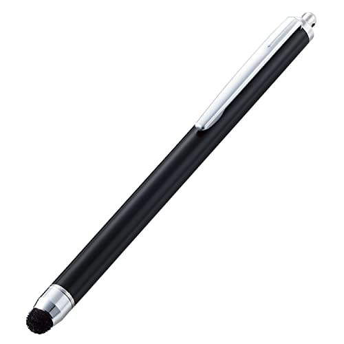 エレコム タッチペン スマホ・タブレット用 抗菌 超感度タイプ ペン先交換可能(別売り P-TIPC01) ブラック P-TPC02A 送料 無料