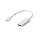 エレコム Mini DisplayPort (オス) - HDMI (オス) 変換アダプタ 15cm ホワイト AD-MDPHDMIW 送料 無料