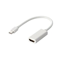 エレコム Mini DisplayPort (オス) - HDMI (オス) 変換アダプタ 15cm ホワイト AD-MDPHDMIW 送料　無料