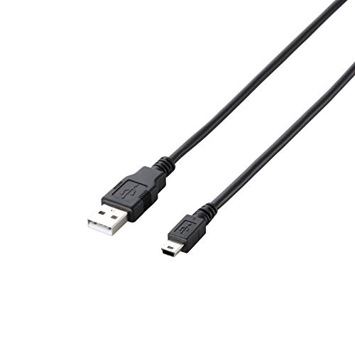 エレコム RoHS指令準拠&環境配慮パッケージ エコUSBケーブル USB2.0 A-miniBタイプ 5m ブラック U2C-JM5 送料 無料