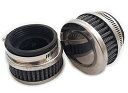 50mm ショート パワーフィルター 2個 省スペース ストレート エアフィルター (円筒タイプ) 送料 無料