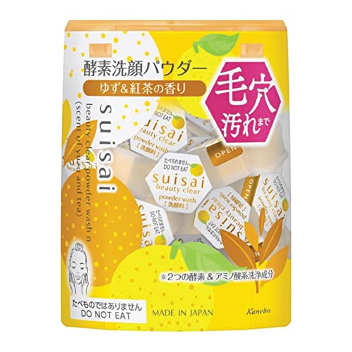 suisai(スイサイ)ビューティクリア パウダーウォッシュN(ゆず&紅茶の香り)酵素洗顔 洗顔パウダー 単品 0.4g×32個 |毛 送料　無料のサムネイル