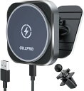Magsafe 車載 ワイヤレス充電器 スマホホルダー マグネット 15w エアコン吹き出し口/ダッシュボード iphone15/14/13/