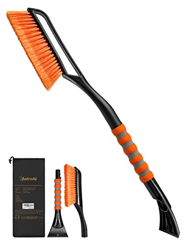 スノーブラシ スノースクレーパー 除雪ブラシ 収納袋付き 雪かき 除雪 除霜作業 車用 霜取り 軽量 全長..