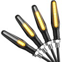 LEDバイクウインカー オートバイ回転灯 12V 高輝度 転向ライト 4PCS 黄