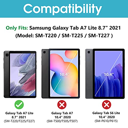 Galaxy Tab A7 Lite 8.7 ガラスフィルム 2021、2枚入 スクリーン 強化ガラス 画面保護 耐指紋 耐衝撃、適用機種：G 2