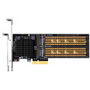 PA20 2枚 M.2 NVMe to PCIe 3.0 X4変換アダプター PCIe 分岐機能付き 22110/2280/2260/224