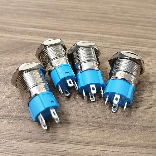 t 4 個 12 ミリメートル 3A 1224 V IP65 防水プッシュボタン LED インジケータライ...