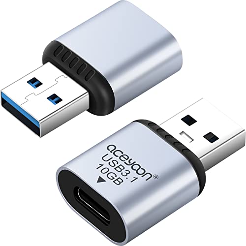 USB C 変換アダプタ USB3.1対応 2個セット Type C 最大10Gbps typec 高速データ転送 急速充電 タイプC（メス）