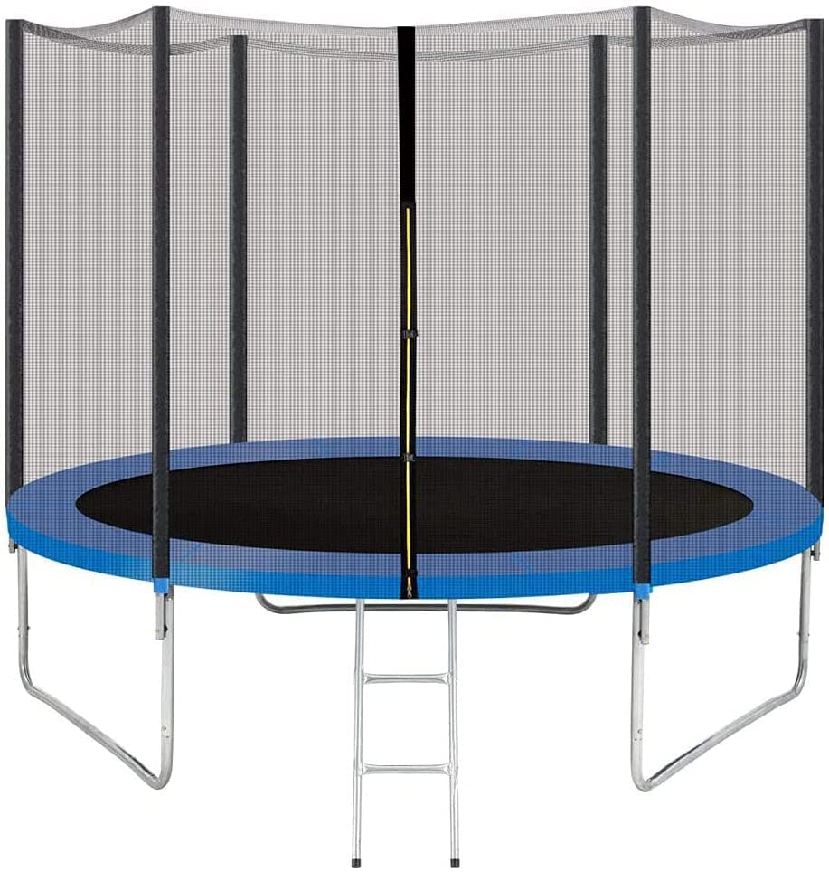 子供用トランポリン 8フィート 安全認定 屋外トランポリン 保護ネット セーフティネット はしご付き 耐荷重約150kg 大人 子供 エクササ