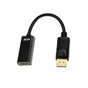 DisplayPort to HDMI 変換アダプタ DPオスーHDMIメス 中継ケーブル 1920*1080解像度 金メッキ 20cm