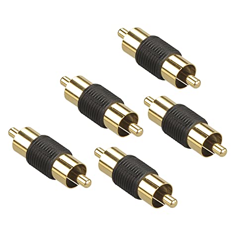 ・+金メッキ 5個セット MC5315PCA・・Color:+金メッキ・機能：本製品はRCAオス to RCAオス中継アダプターです。2本のメス同士RCAケーブルを繋ぎます。お手持ち短いコードを延長します。小さい形で持ち運びやすい、スペース...