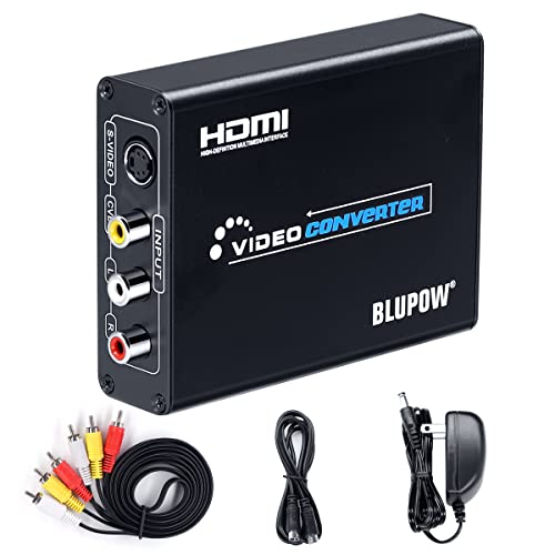 コンポジット/S端子 to HDMI 変換器 1080P対応 Composite 3RCA AV/SVideo to HDMI コンバーター