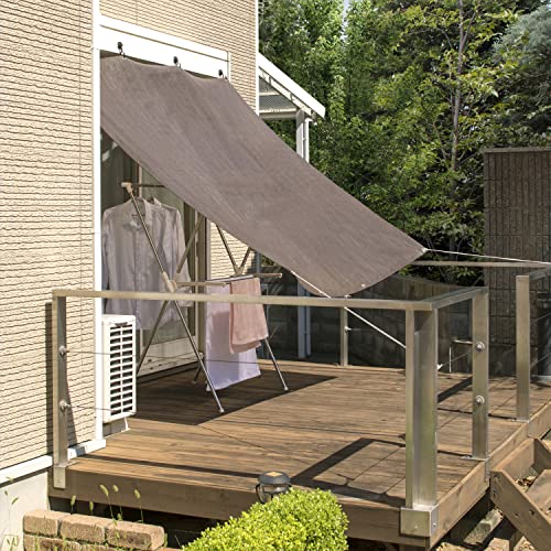 タカショー 日よけ 雨よけシェード モカ 2×2m ポリエチレン JWP 雨ガード シェード サンシェード オーニング JWPW20M