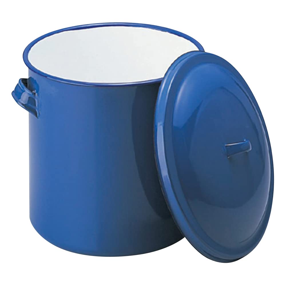 野田琺瑯 ホーロータンク 蓋 手付 27cm ブルーAKT16027