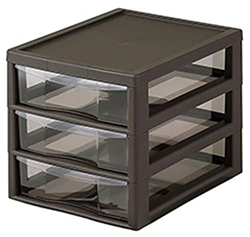 ジェーイージェー アプロス 深型 3段 ダークブラウン 155069