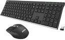 2.4G無線ワイヤレス キーボード マウス セット 軽量 薄型 ypeC 充電式 フルサイズ キーボード マウス コンピューター、デスクトップ