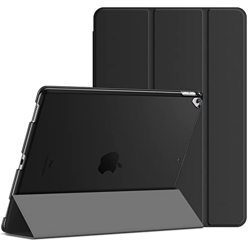 Direct iPad Pro 12.9 2015/2017型 ケース レザー 三つ折スタンド オートスリープ機能 スマートカバー ブラック