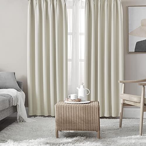 カーテン 1級遮光 4枚セット 幅100cm丈150cm ベージュ 断熱 防寒 防音 省エネ 厚手 無地 おしゃれ 洗える リビング用 カーテ